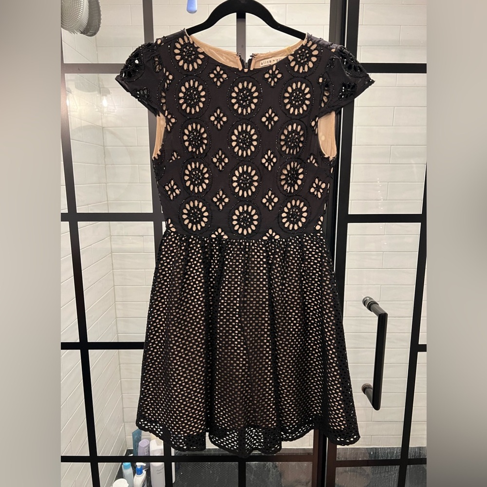 Alice + Olivia cocktail dress with beading and cutouts